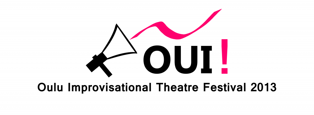 OUI Oulun improvisaatioteatterifestivaali 2013 logo leveä WP EN